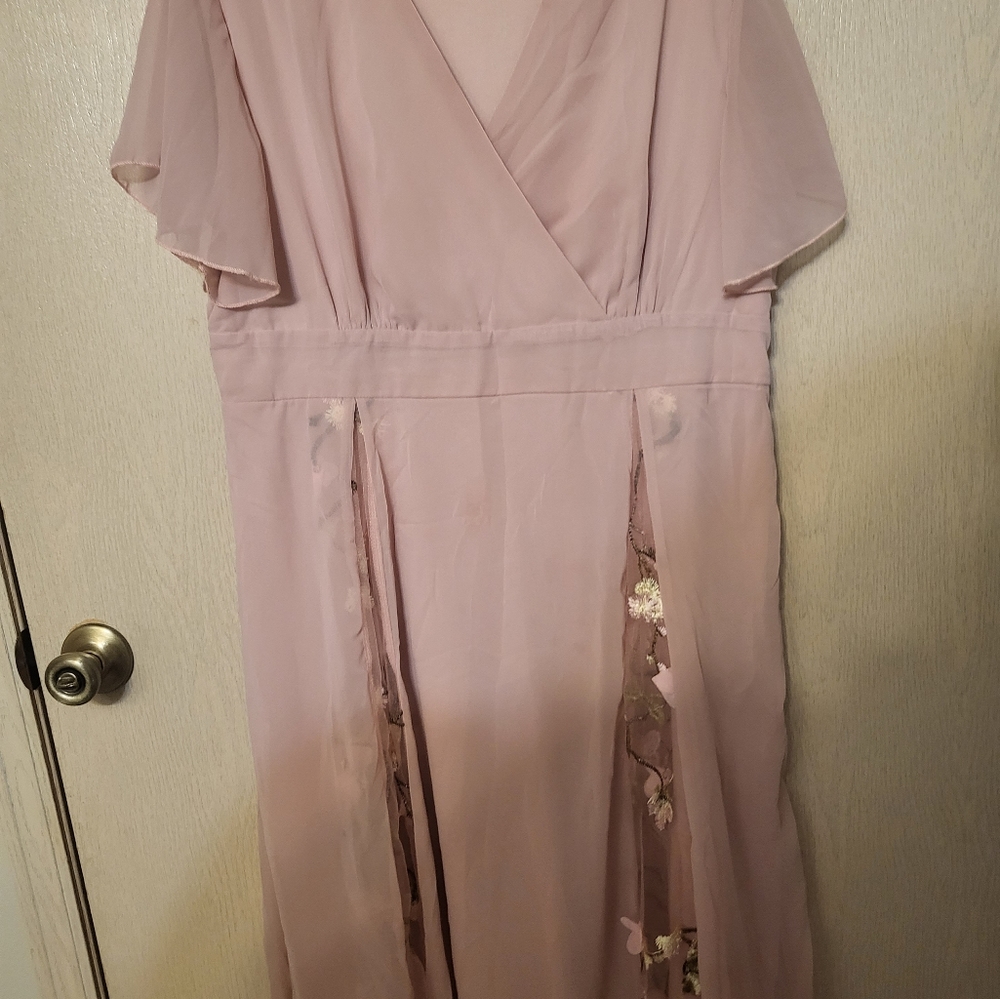 Pastel pink cherry blossom dress